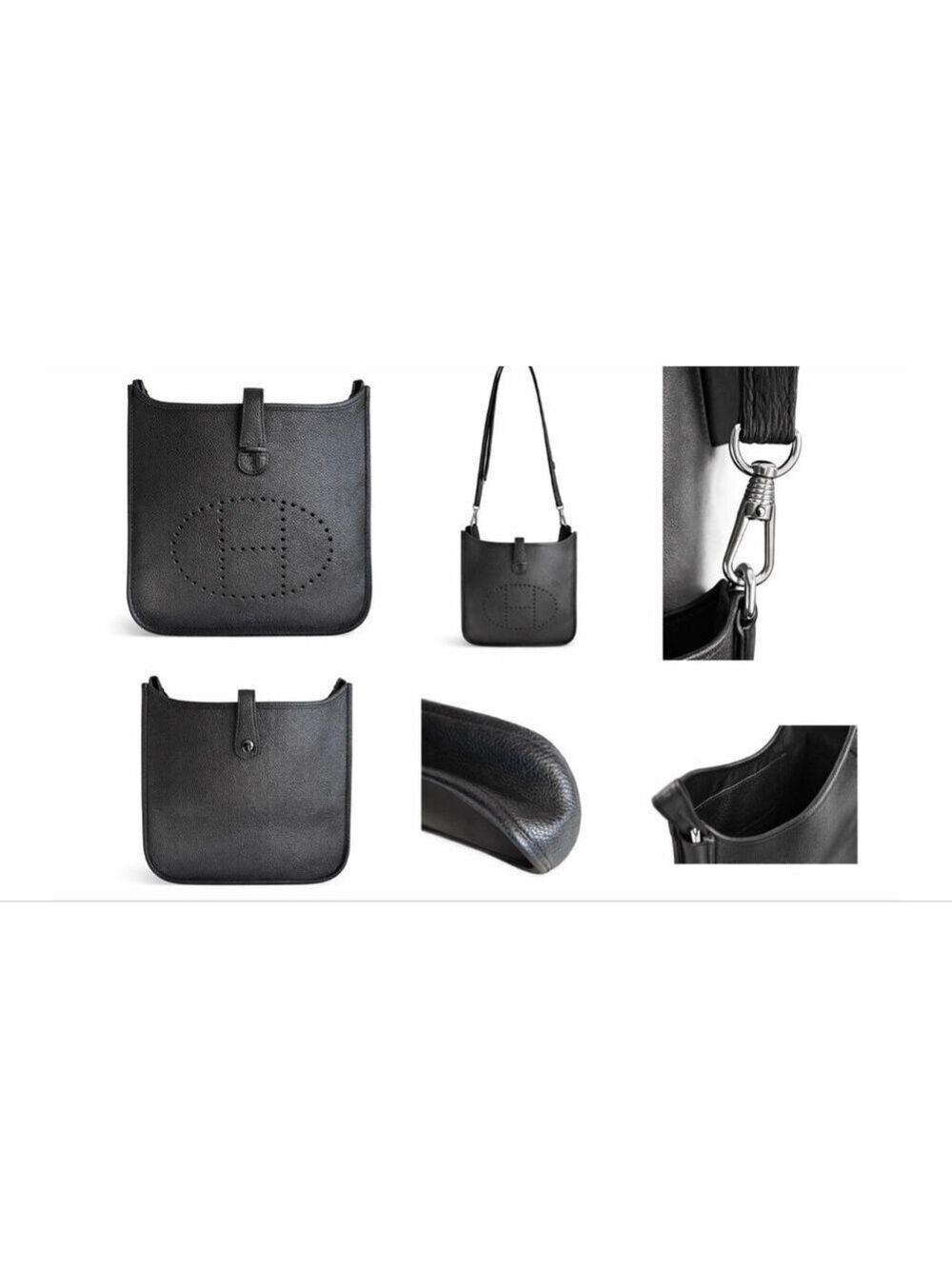 Women's Hermès Black Evelyne TPM Crossbody Bag